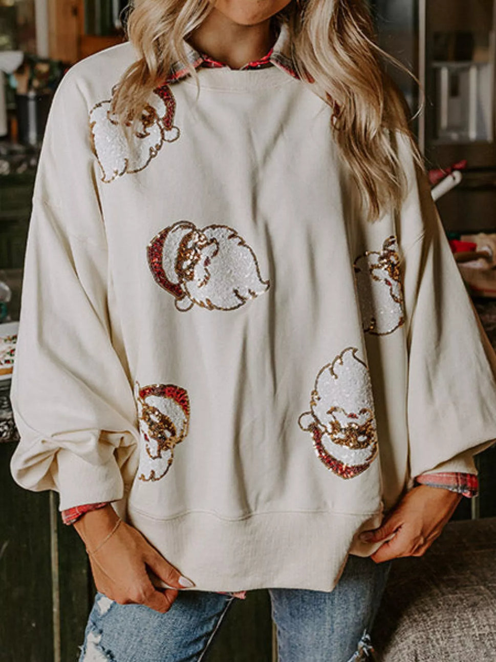 Christmas Santa Long Sleeve Sweatshirt