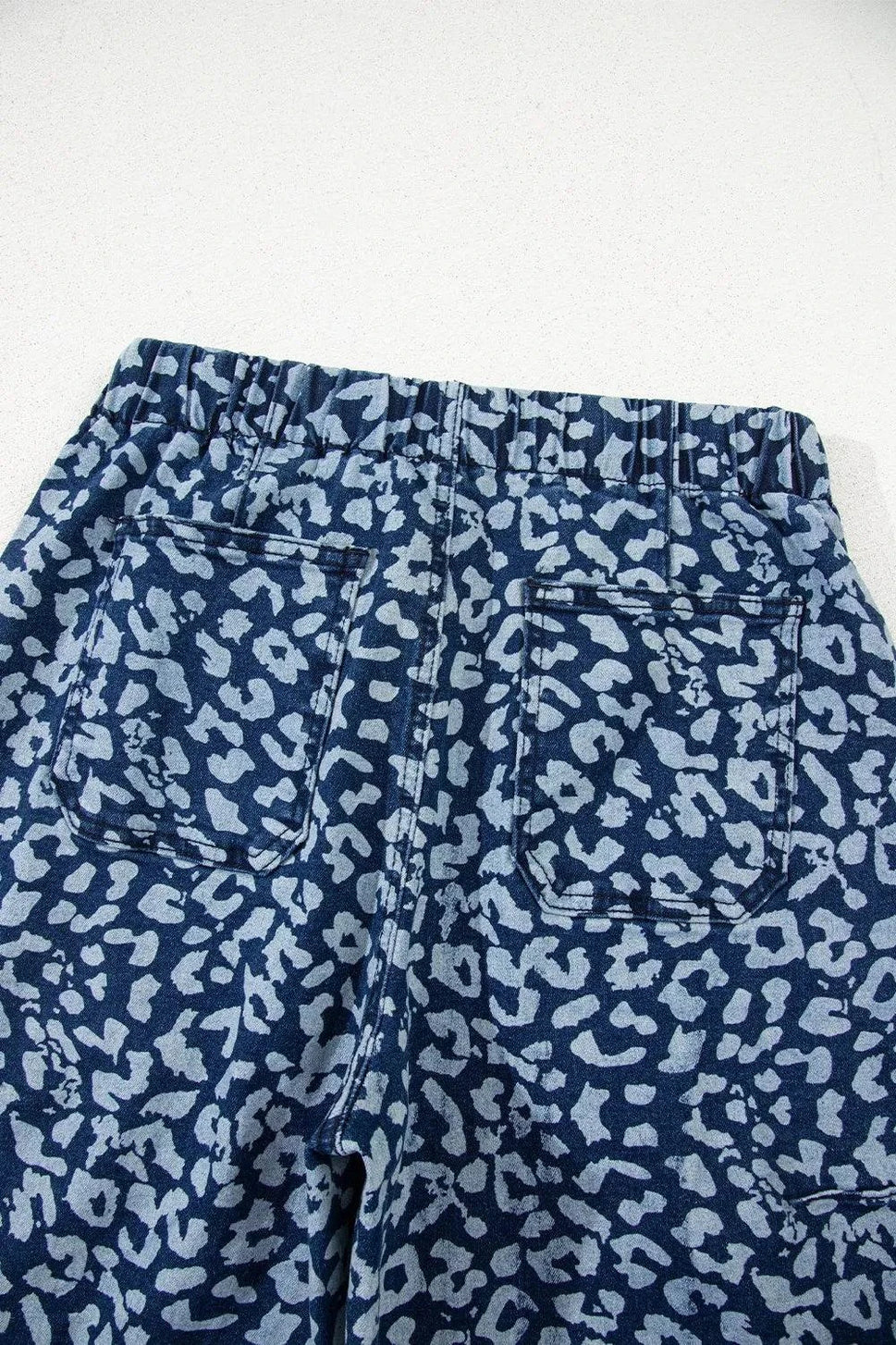 Leopard Print Wide Leg Jeans
