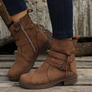 Switch Suede Side Zip Round Toe Boots 2 image