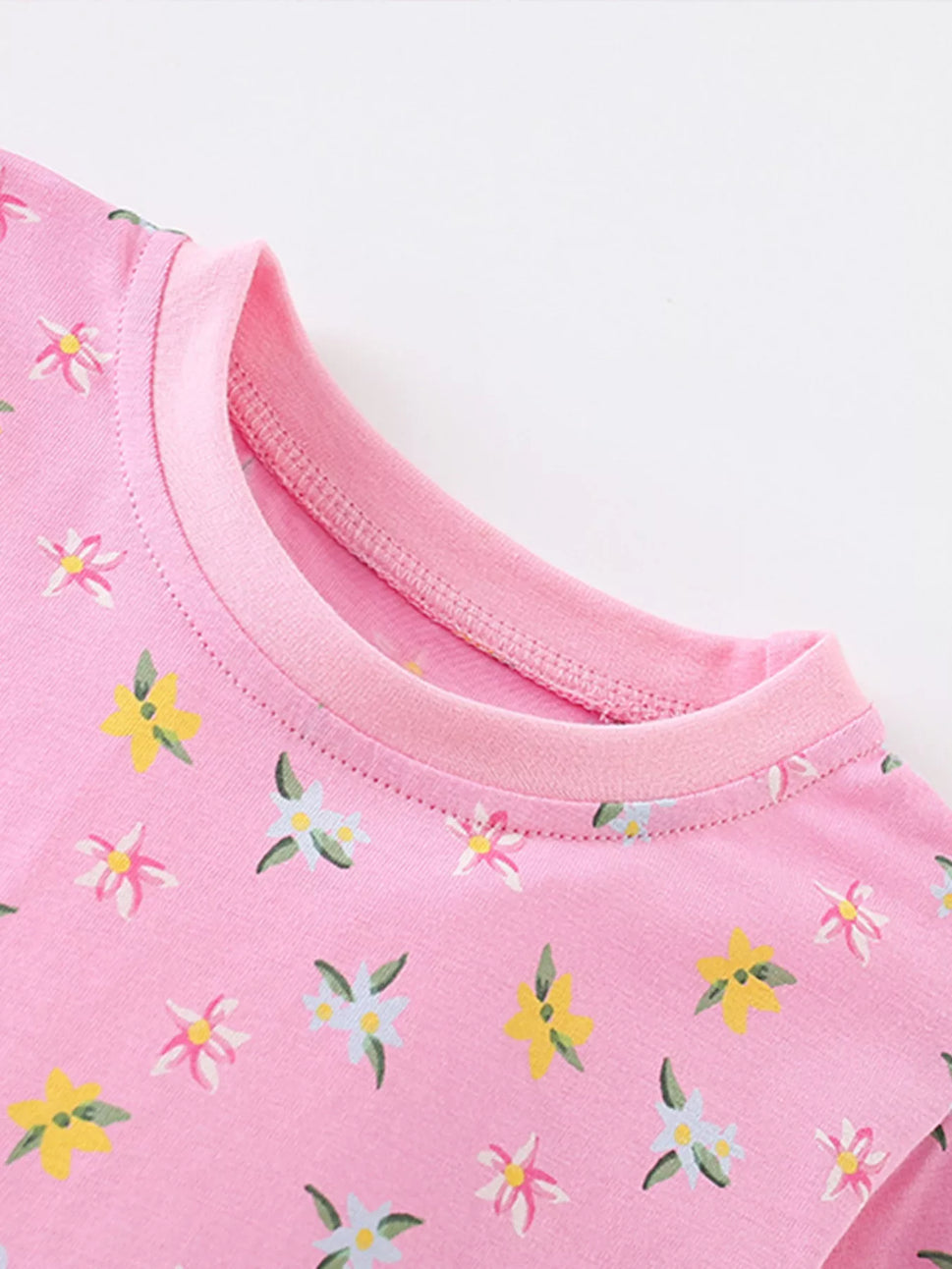 Children's Floral Print Long Sleeve Top and Pants Set