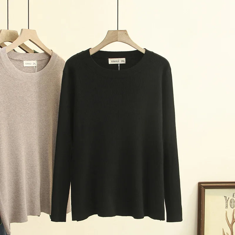 Plus Size Autumn Winter Knitted Sweater