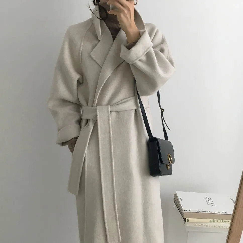 French Lazy Style Woolen Coat