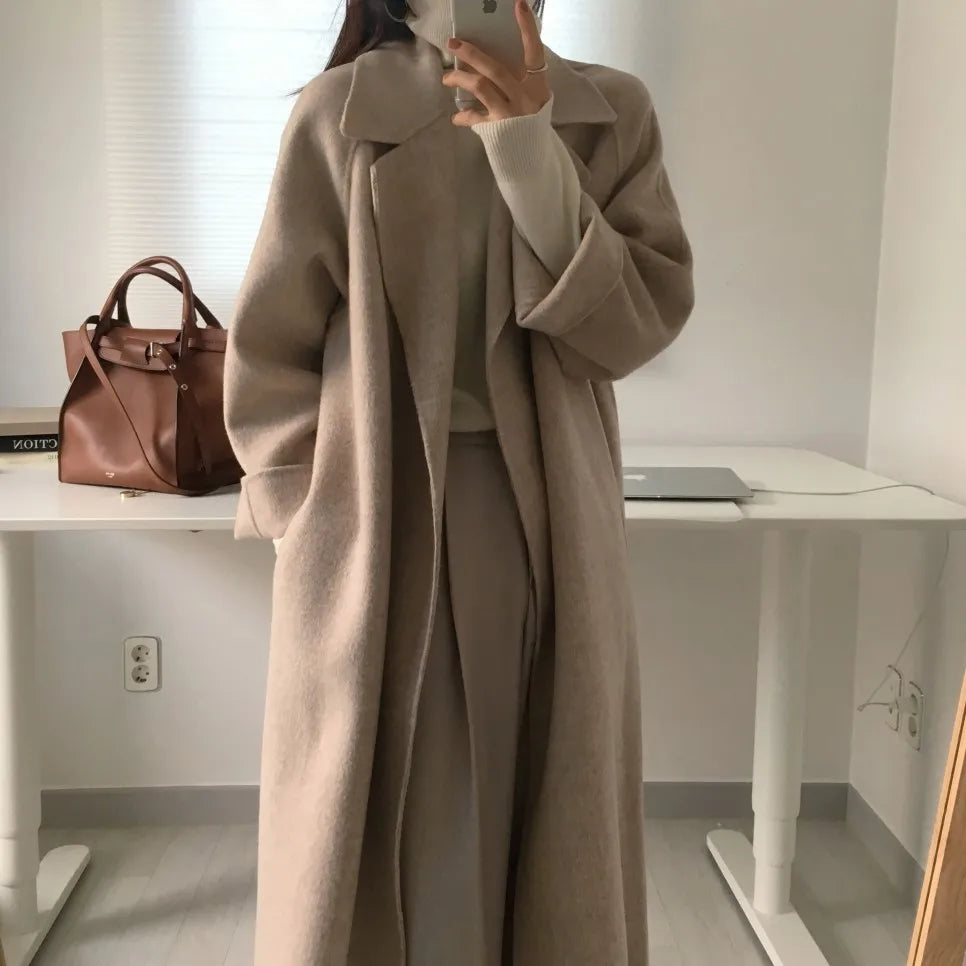 French Lazy Style Woolen Coat