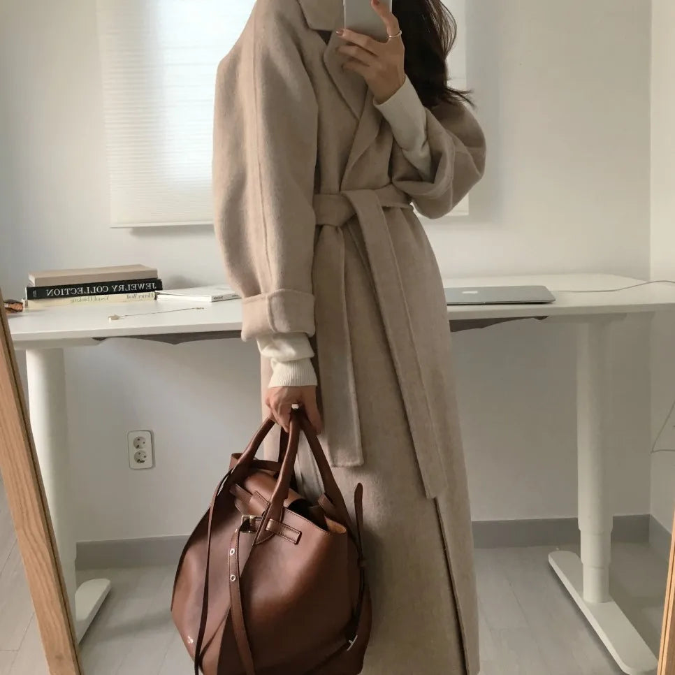 French Lazy Style Woolen Coat