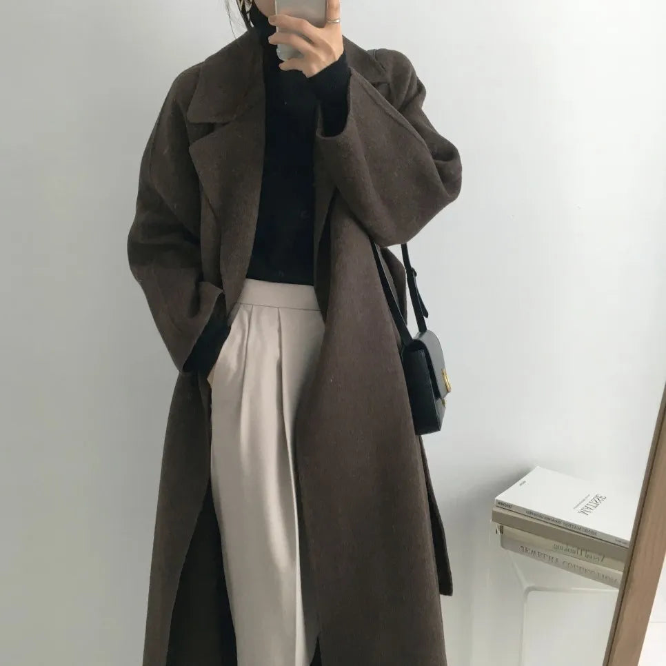 French Lazy Style Woolen Coat