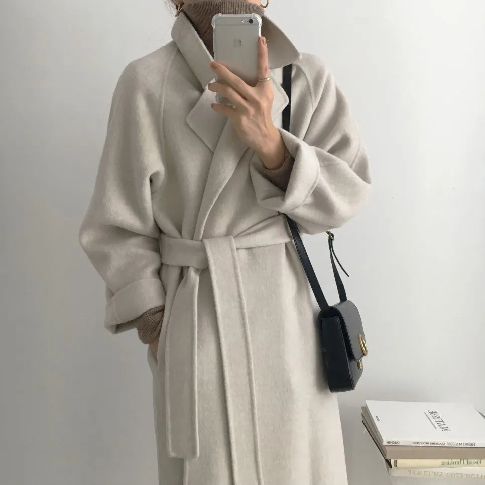 French Lazy Style Woolen Coat