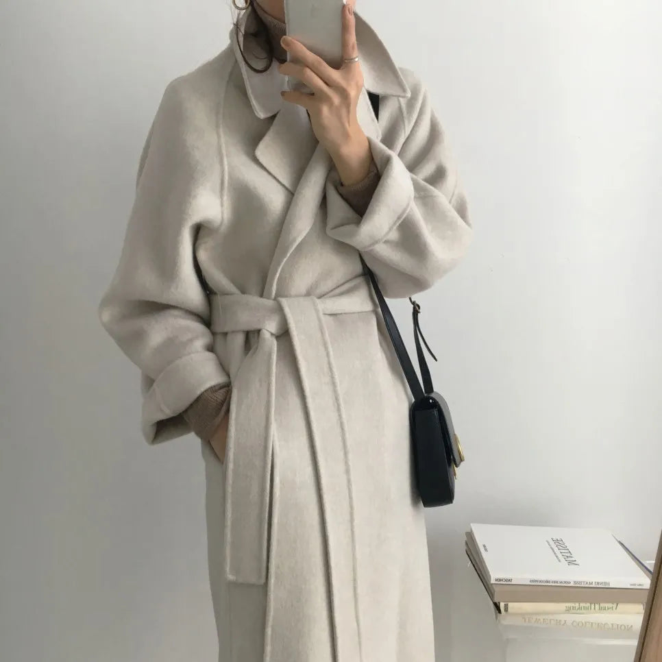 French Lazy Style Woolen Coat