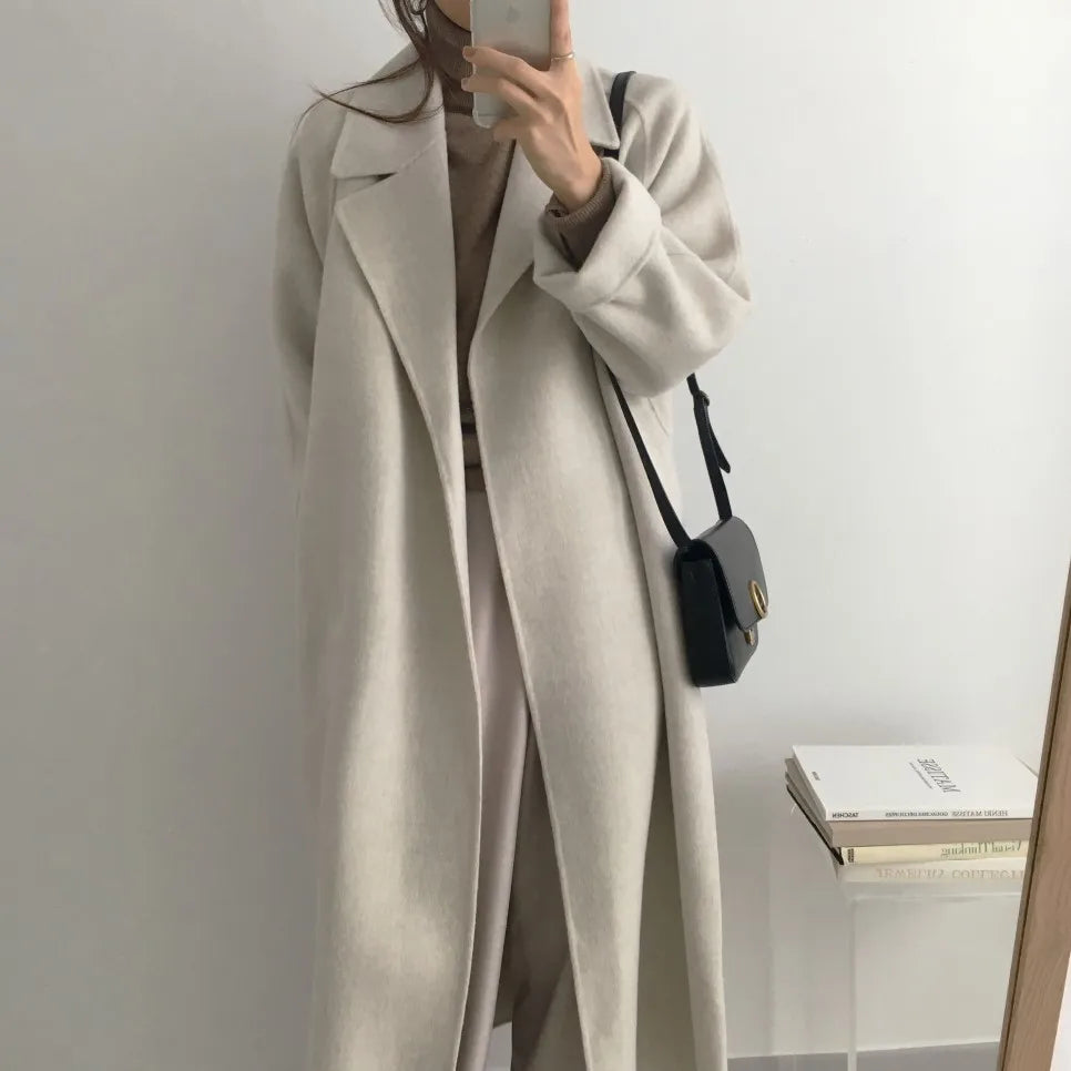 French Lazy Style Woolen Coat