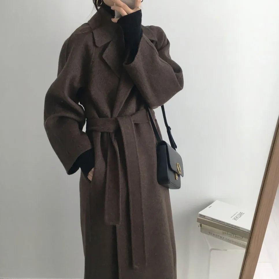 French Lazy Style Woolen Coat