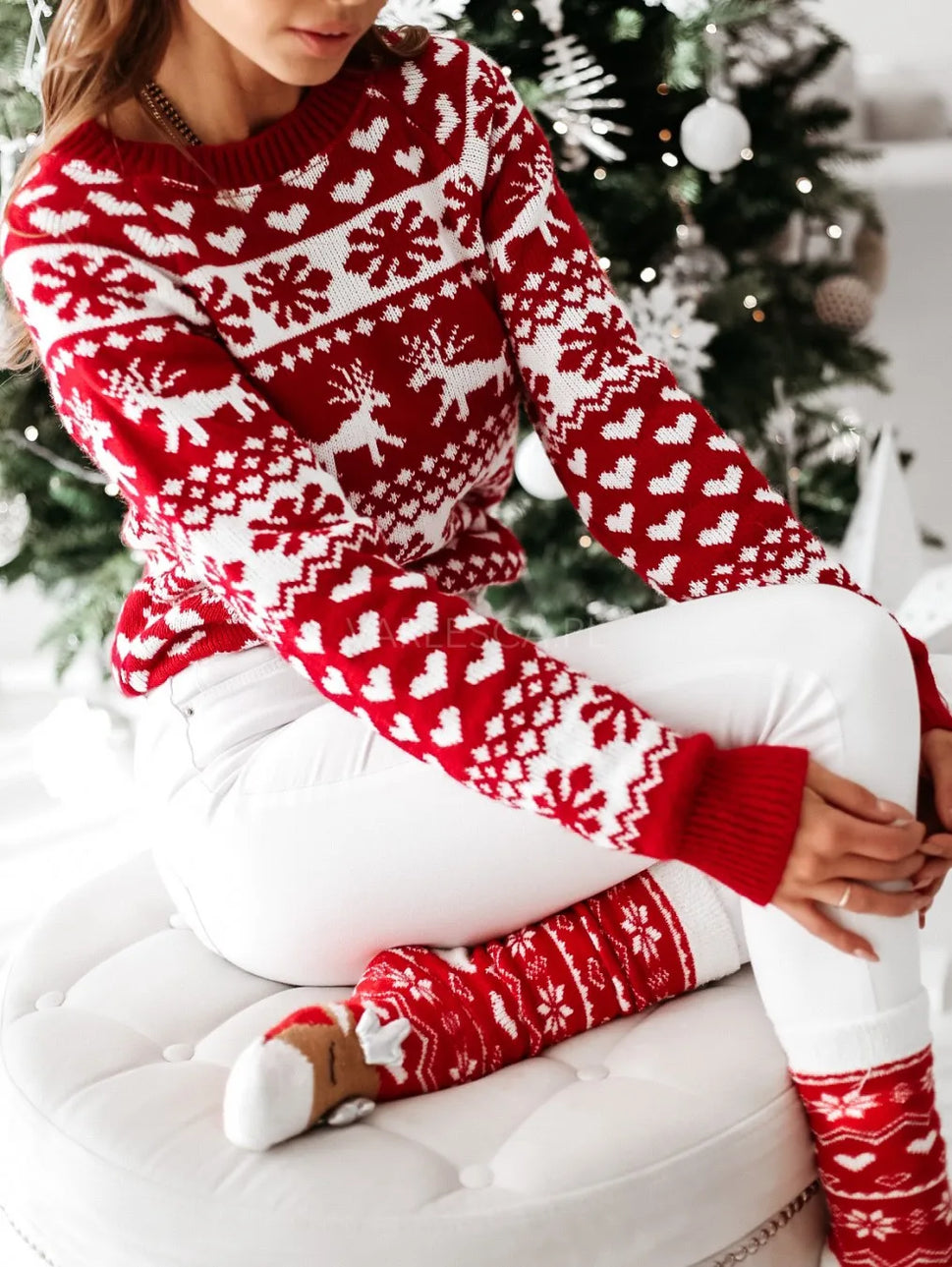 New Winter Christmas Women Sweaters Pullover Tops