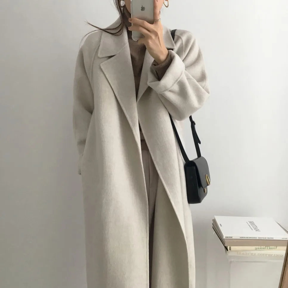 French Lazy Style Woolen Coat