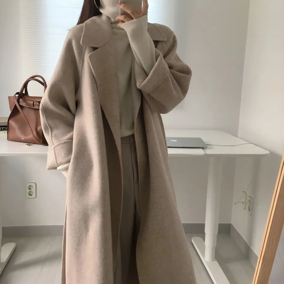 French Lazy Style Woolen Coat