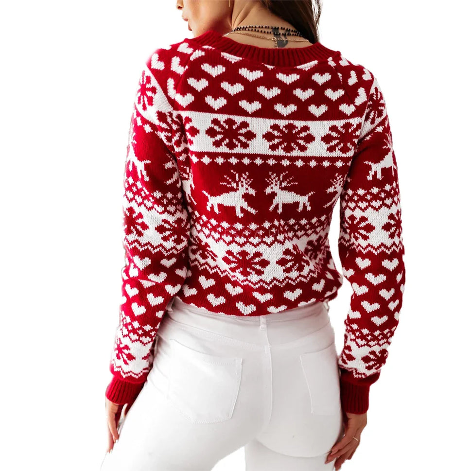 New Winter Christmas Women Sweaters Pullover Tops