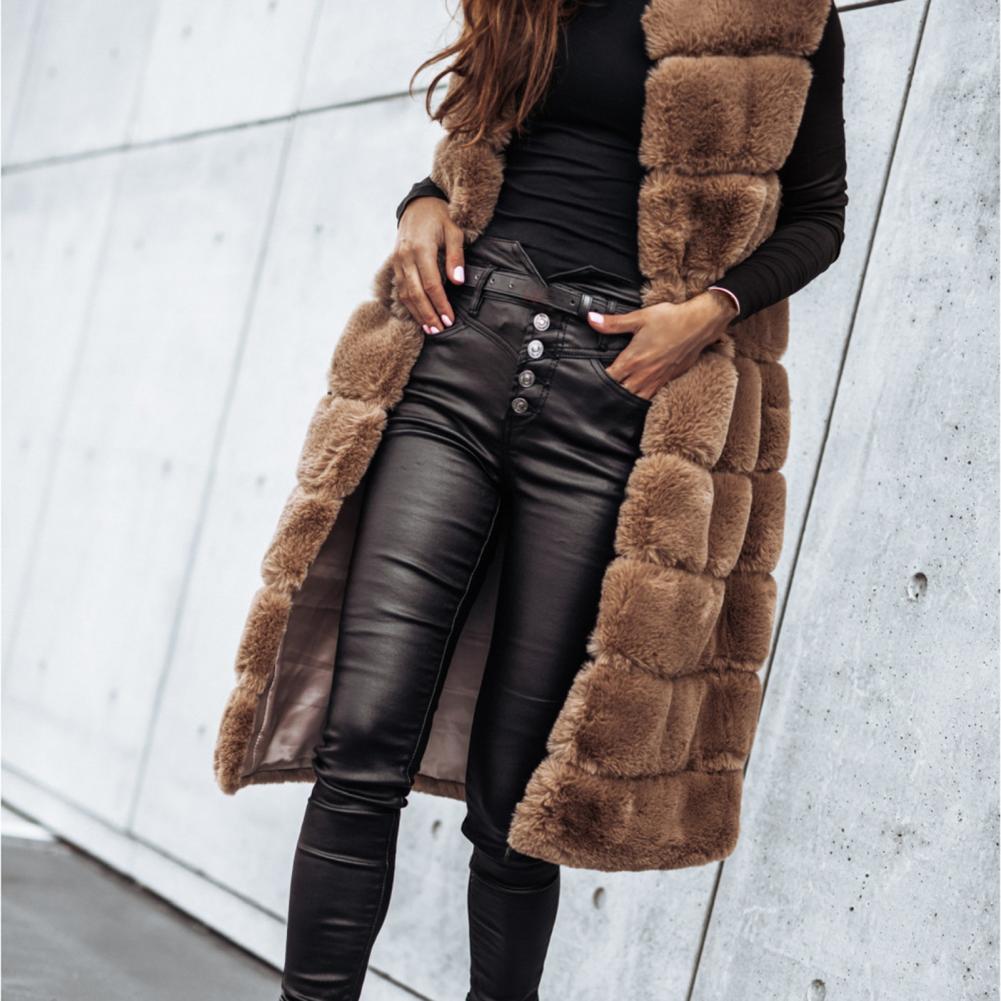 Autumn Winter Women's Faux Fur Vest Jacket