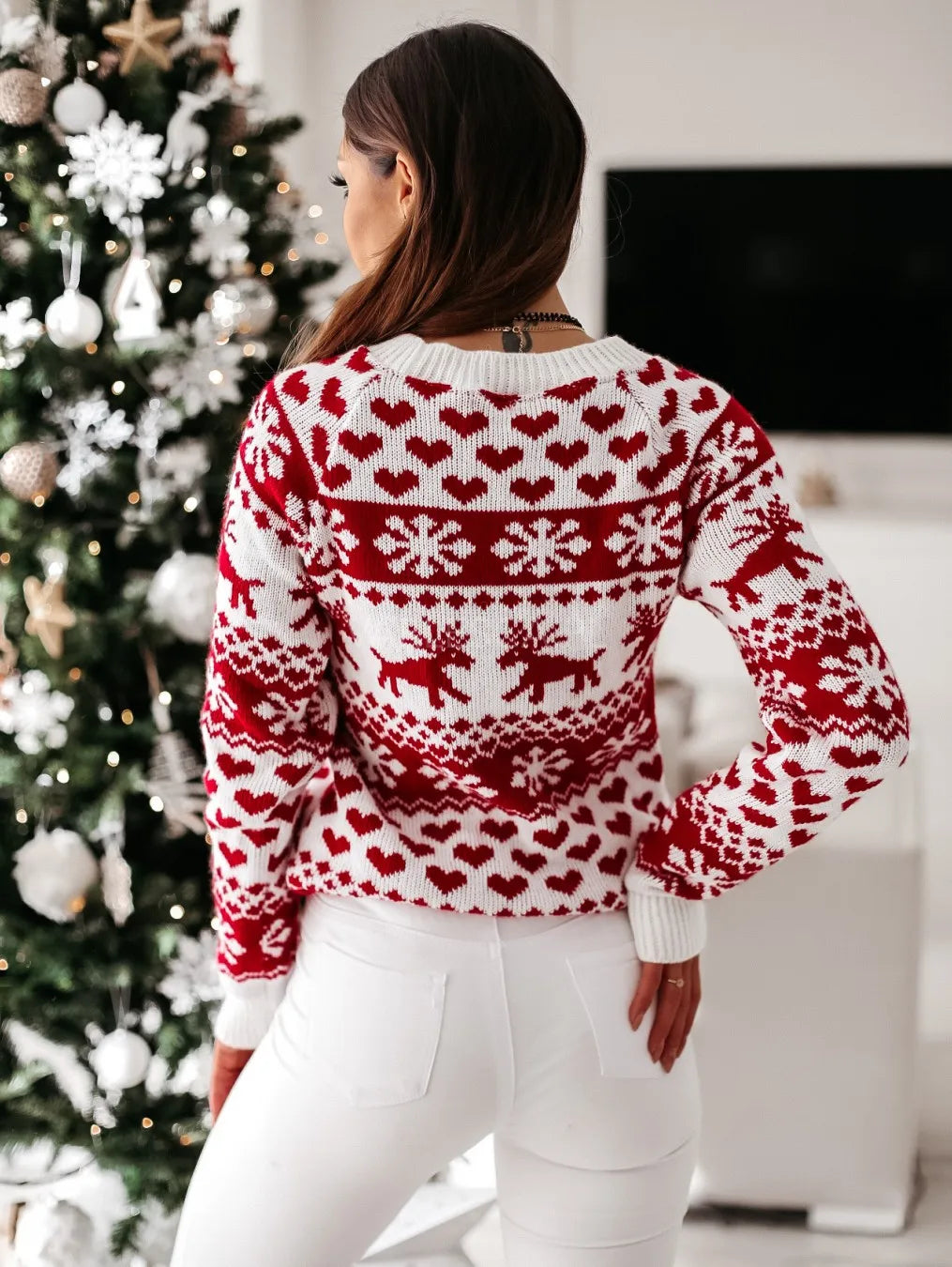 New Winter Christmas Women Sweaters Pullover Tops