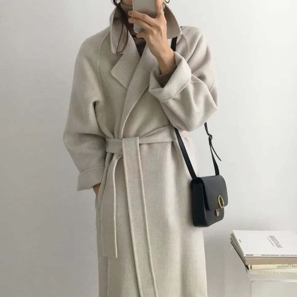 French Lazy Style Woolen Coat