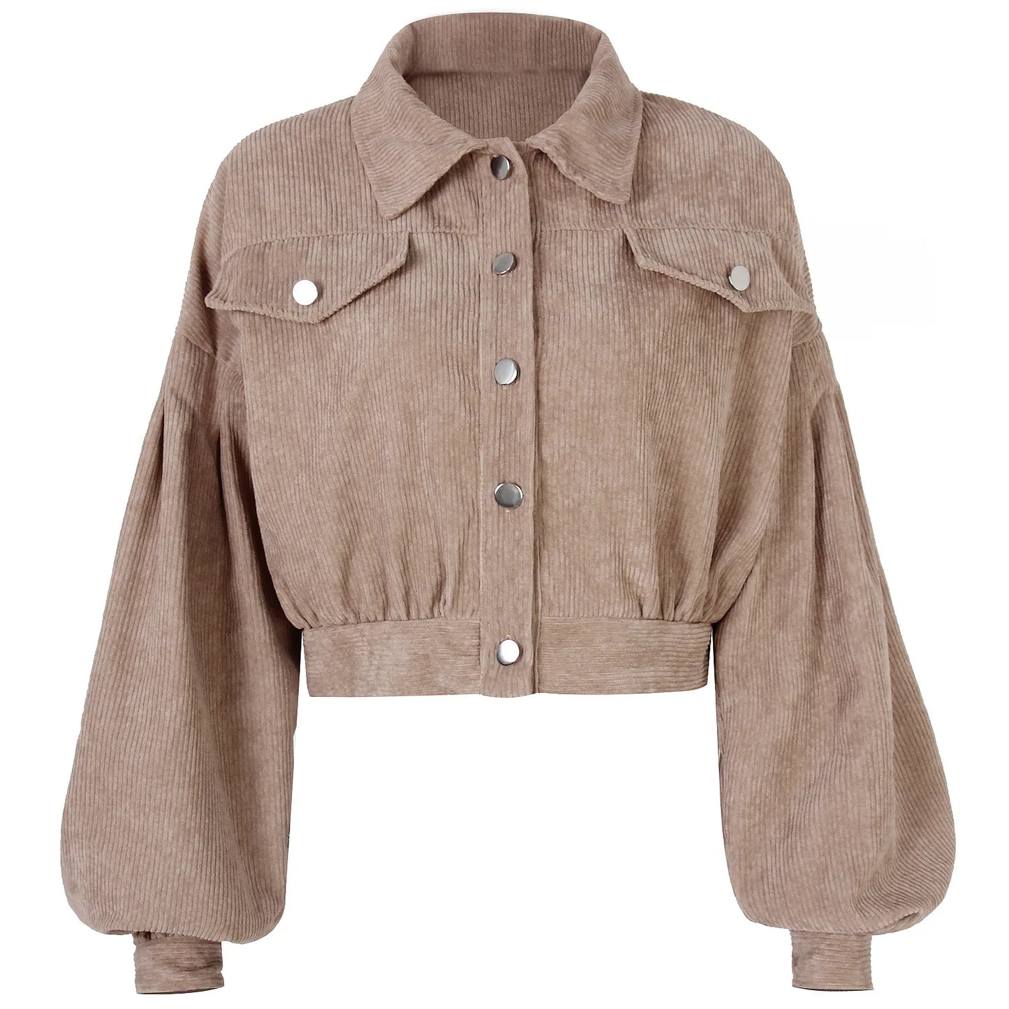 Autumn Cropped Corduroy Jacket - Vintage Winter Style