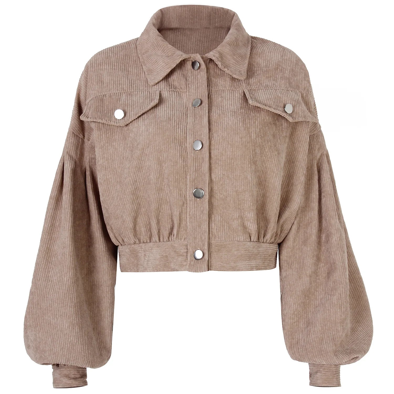 Autumn Cropped Corduroy Jacket - Vintage Winter Style