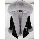 Switch Luxury Hooded Real Fox Fur Jacket 1 image