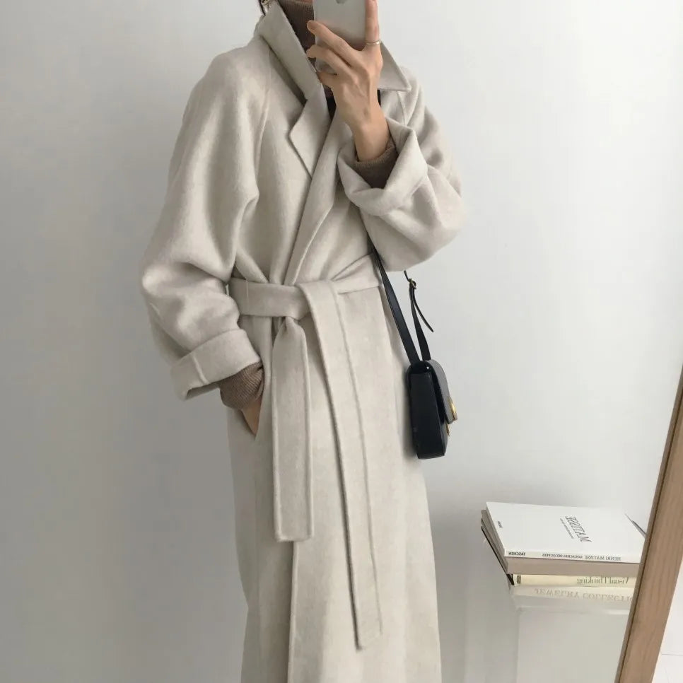 French Lazy Style Woolen Coat