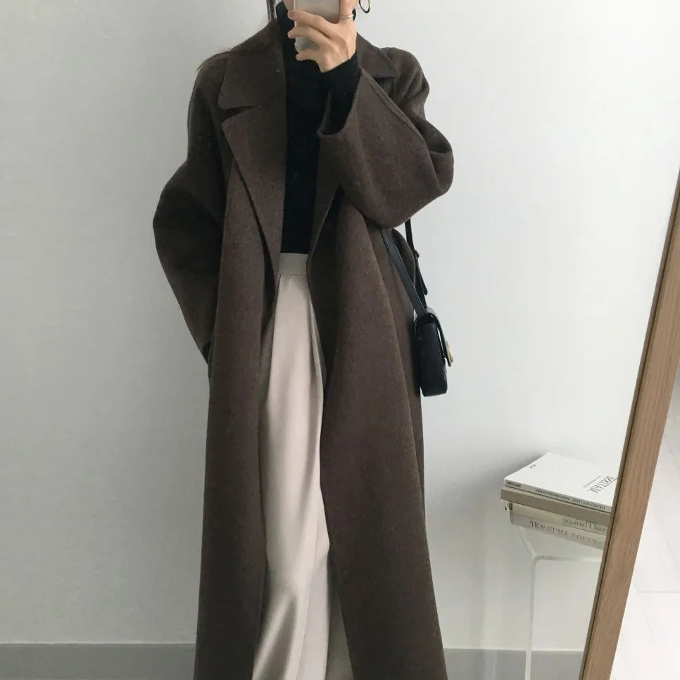 French Lazy Style Woolen Coat