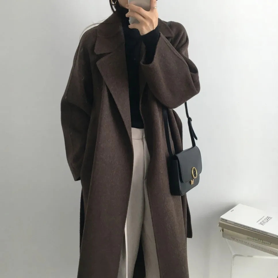 French Lazy Style Woolen Coat