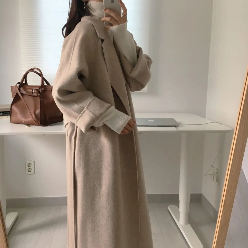 French Lazy Style Woolen Coat