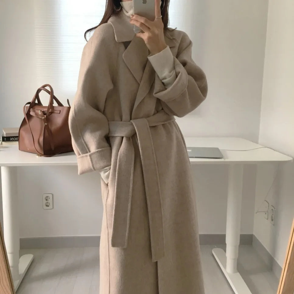 French Lazy Style Woolen Coat