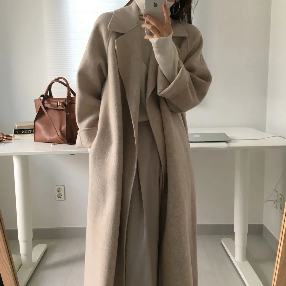 French Lazy Style Woolen Coat