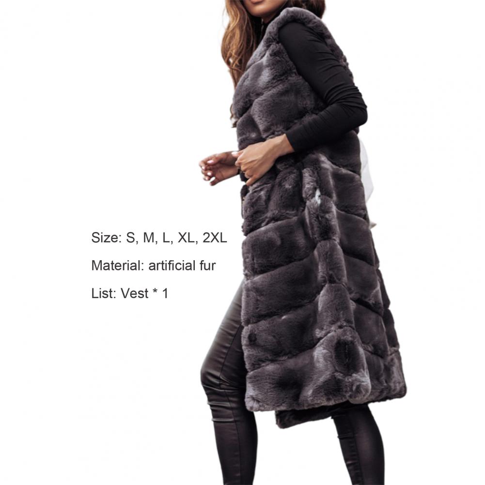 Autumn Winter Women's Faux Fur Vest Jacket