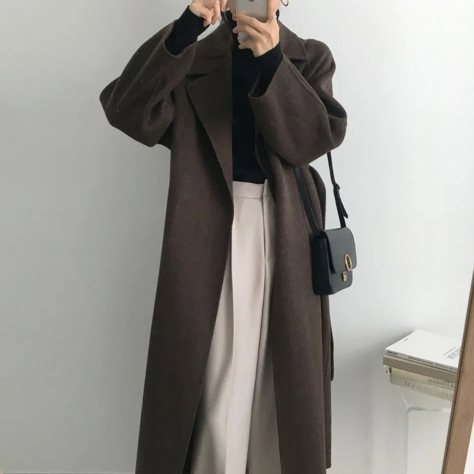 French Lazy Style Woolen Coat