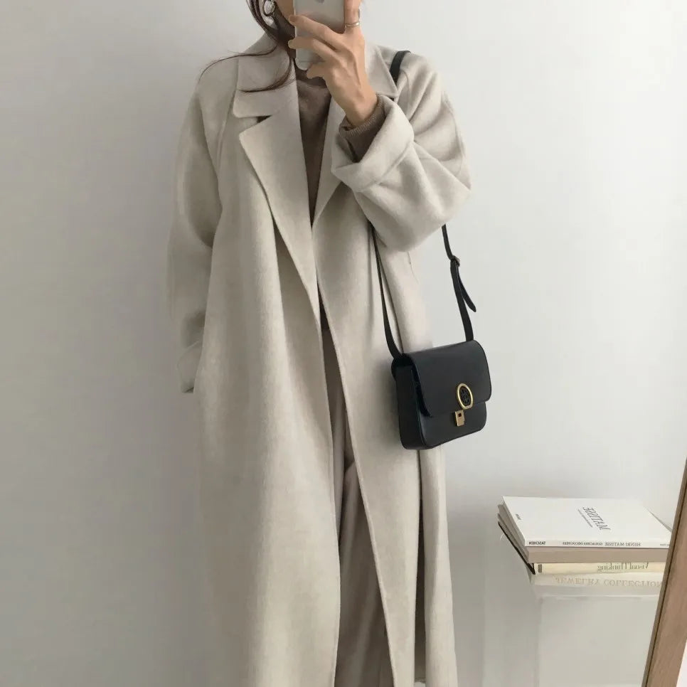 French Lazy Style Woolen Coat