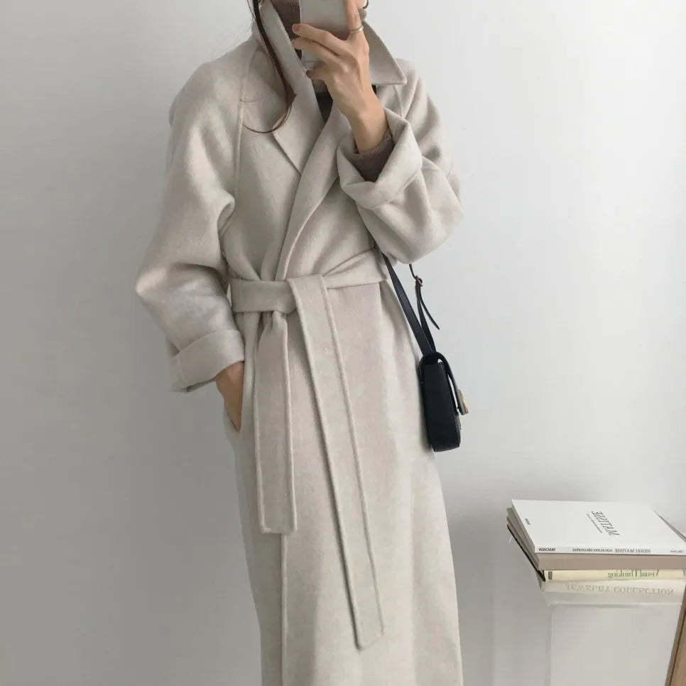 French Lazy Style Woolen Coat