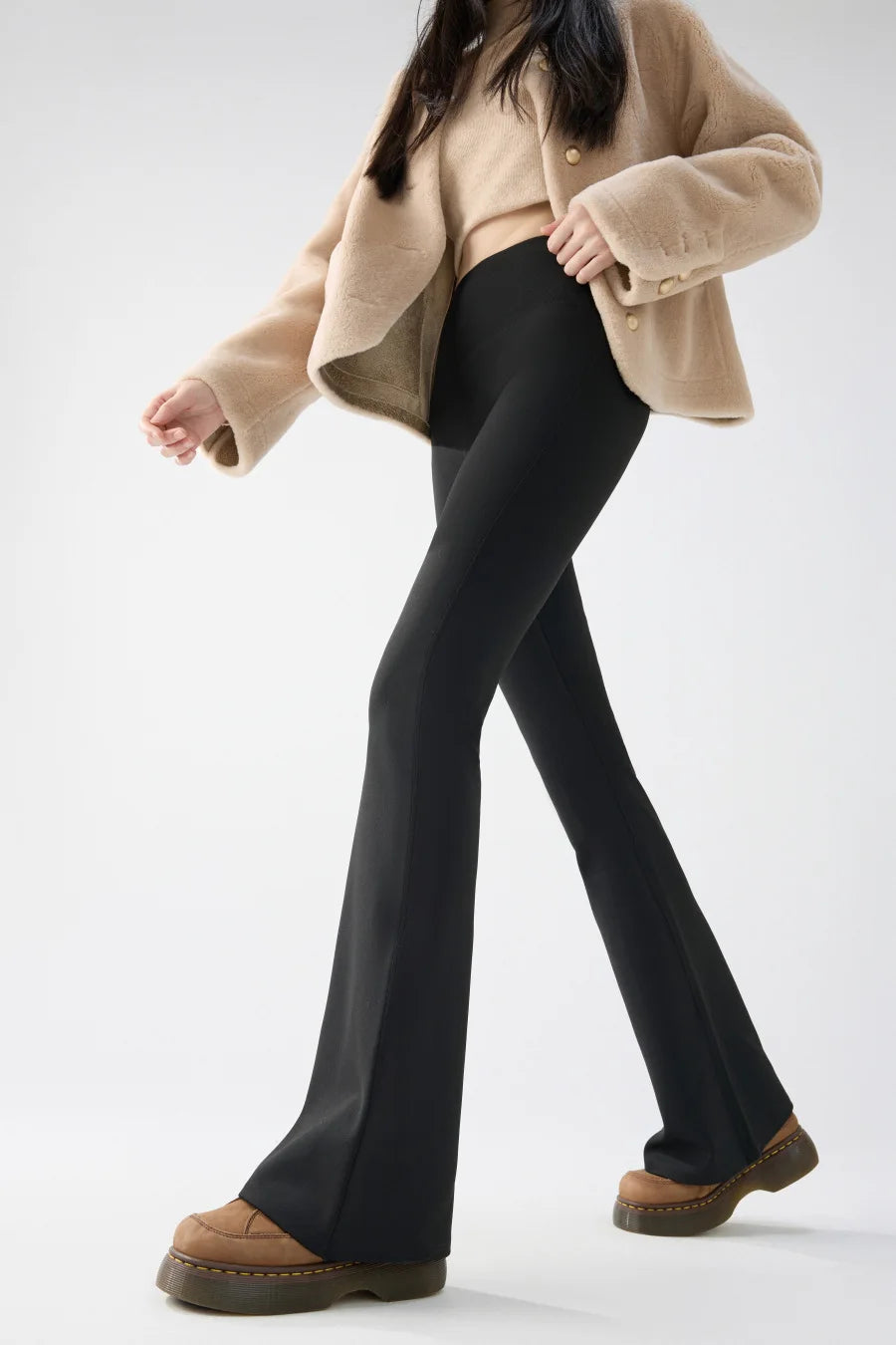 BIVIGAOS Autumn Winter Micro Flared Pants Leggings