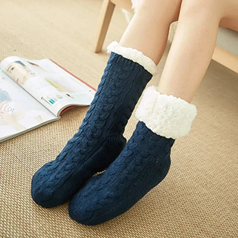 Women's Plush Non-Slip Coral Fleece Floor Socks | Alfadarling