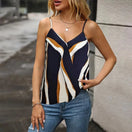 Switch Chic summer vibes office lady tank top with V-neck and eye-catching print. 2 image