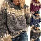 Switch Casual Angora Knit Jacquard Sweater for Stylish Women 1 image