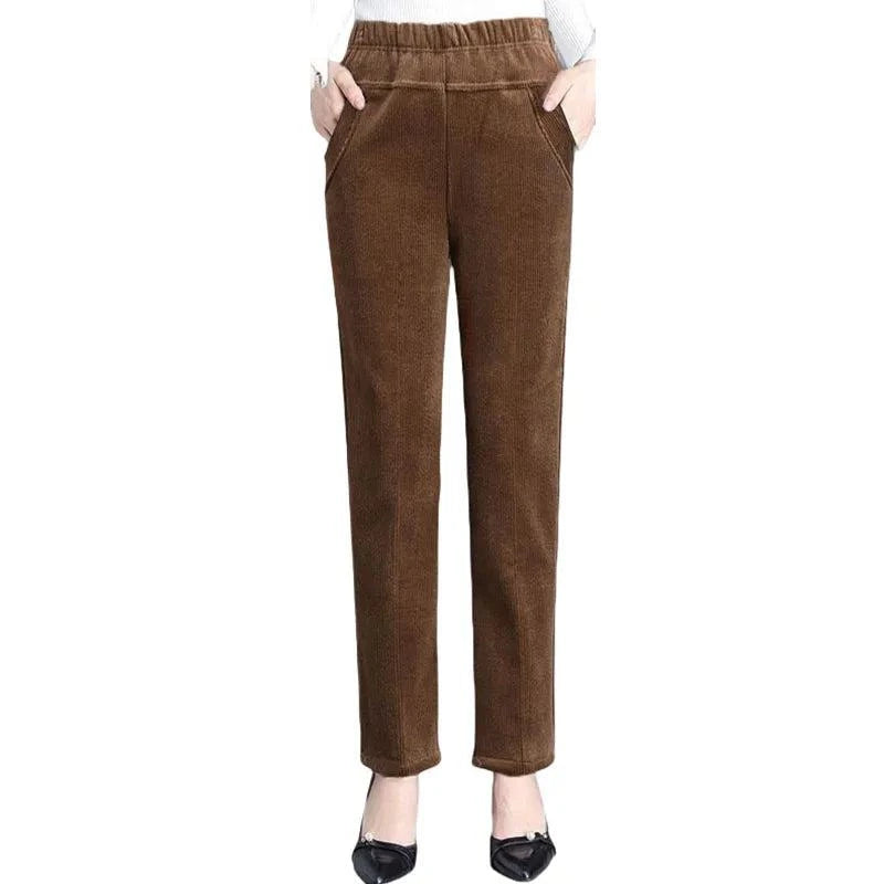 Spring Winter Fleece-Lined Skinny Pencil Pants