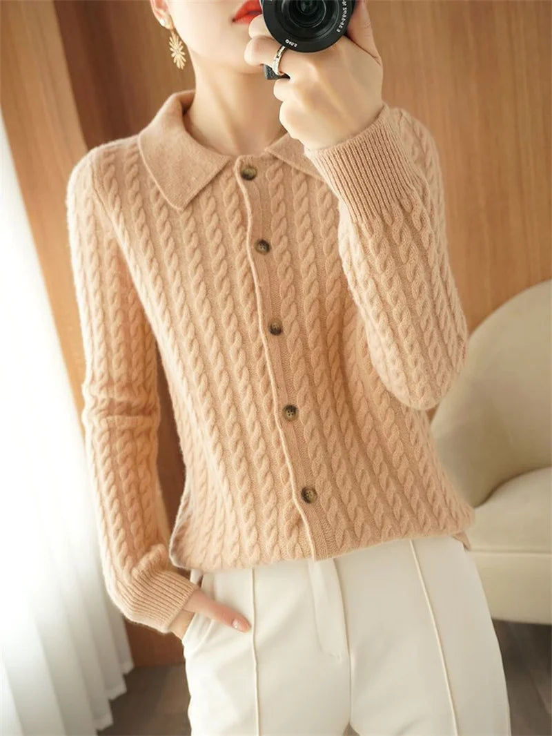 Cashmere Women’s Loose Fitting Knitted Cardigan