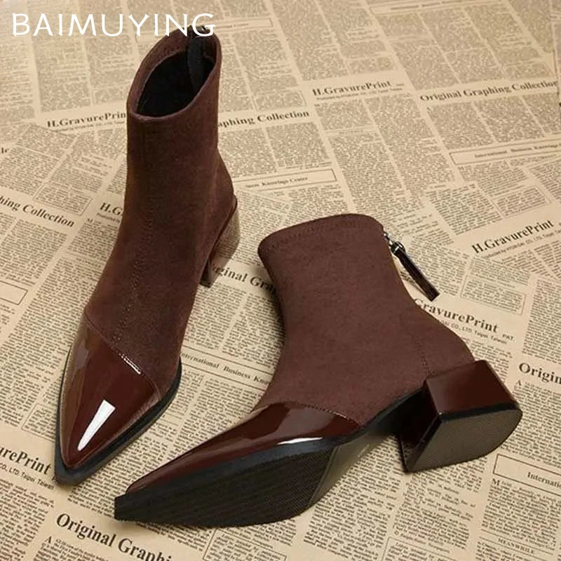 Women’s Chunky Mid Heel Ankle Boots