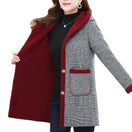 Switch Add Velvet Plaid Coat for Women 1 image