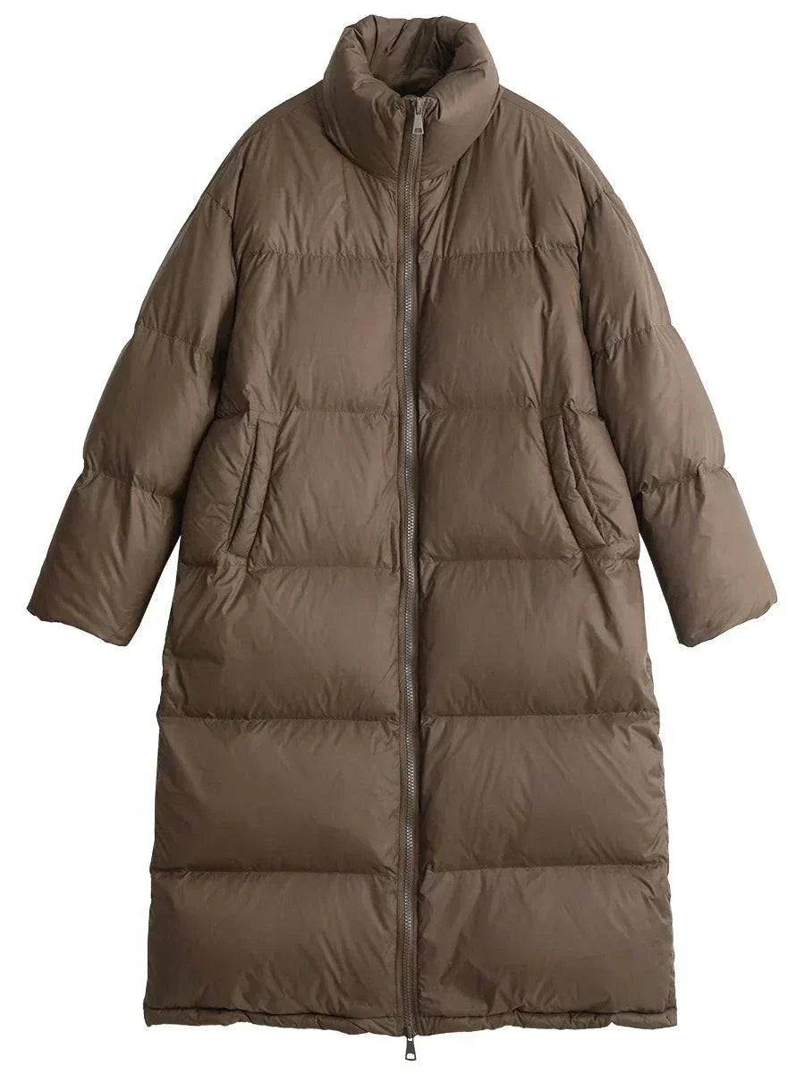 Women’s Long Down Coat - Thick & Warm for Autumn/Winter