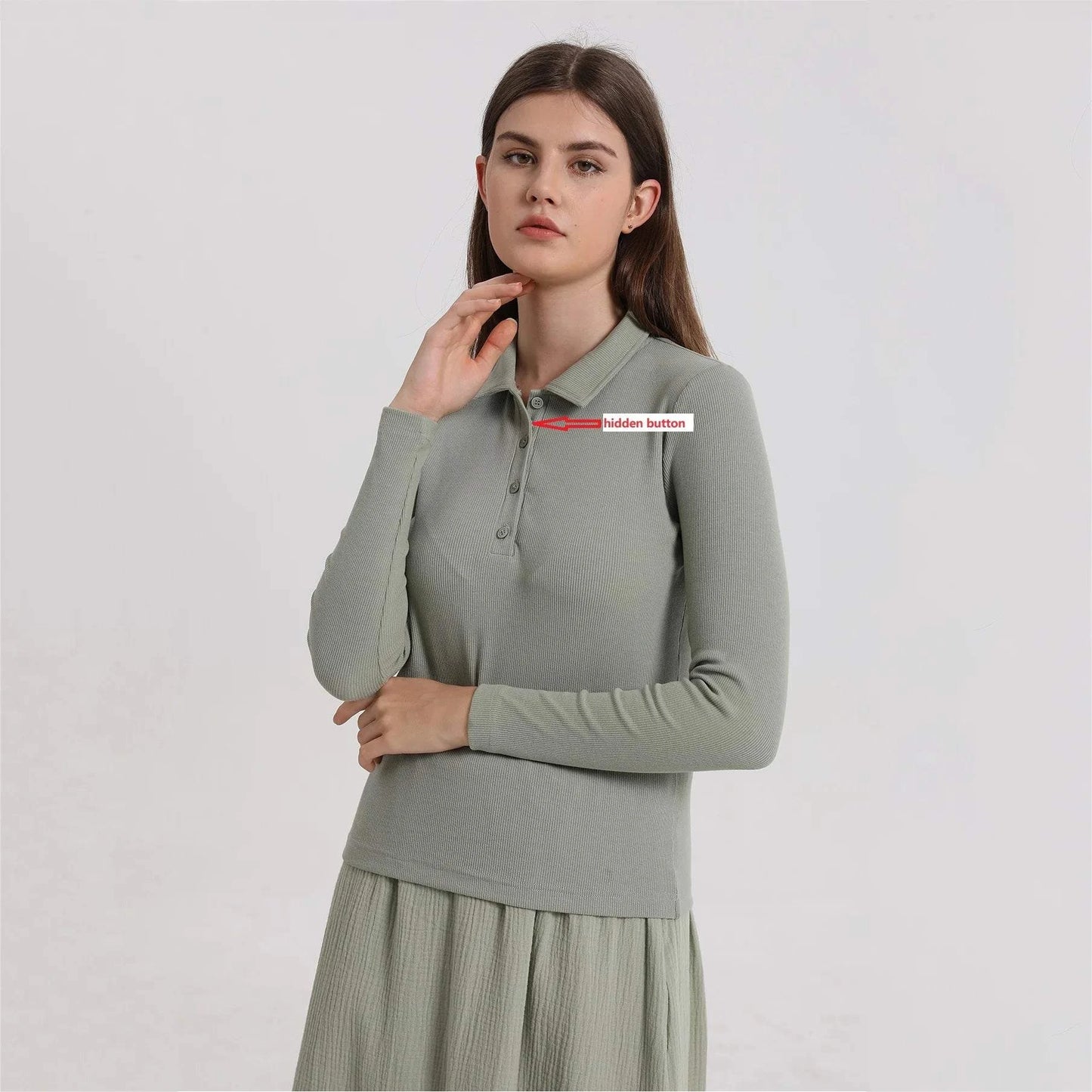 AP Soft Rib Polo Tee for Women