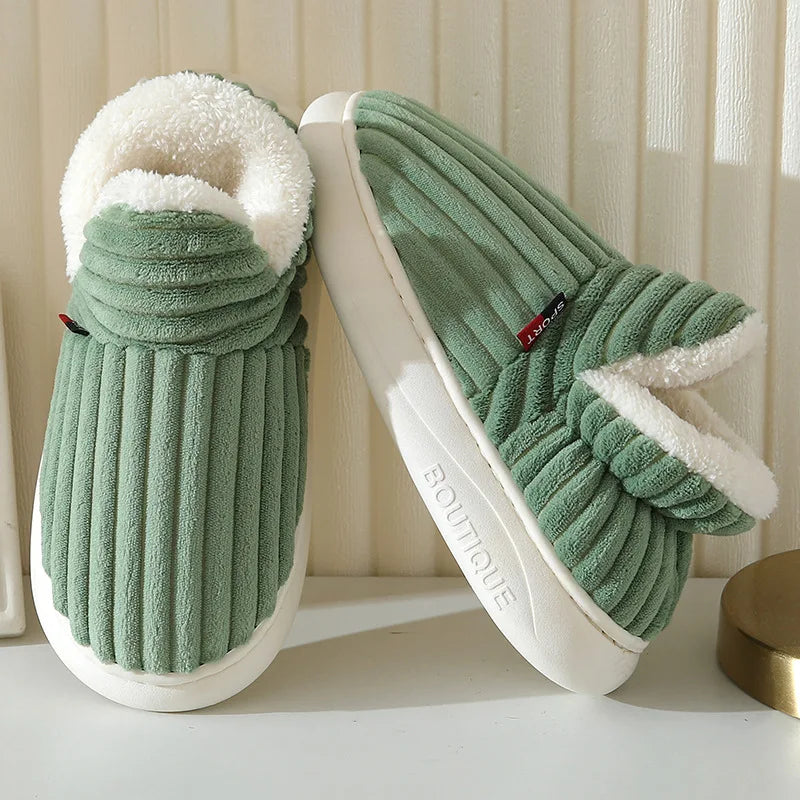 Evshine Women’s Plush Furry Winter Slippers