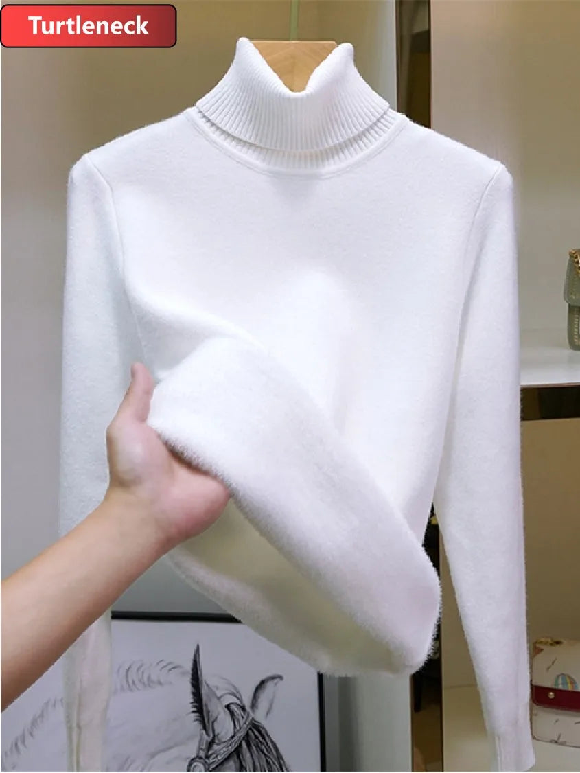 Thicken Velvet Turtleneck Sweater