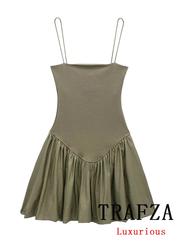 Vintage Chic Cami Mini Dress - TRAFZA Collection