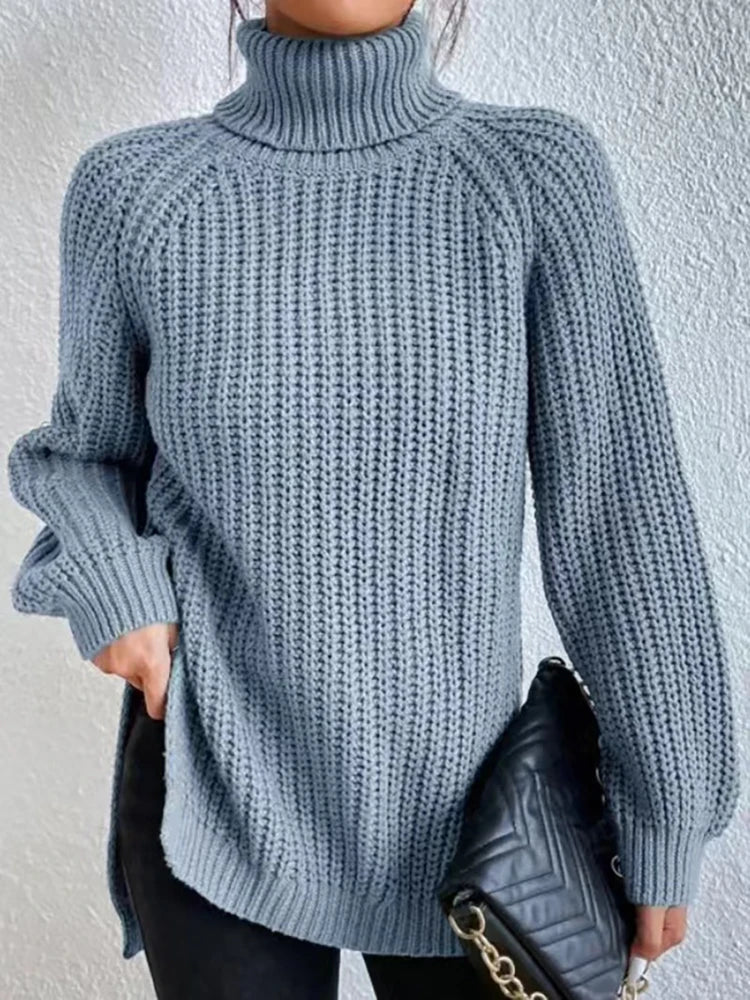 Elegant Oversized Winter Turtleneck Sweater