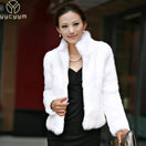 Switch Genuine Rabbit Fur Coat - Fashionable Winter Overcoat 1 image