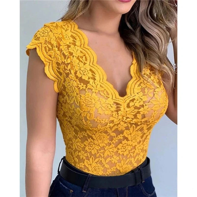 Summer Lace Crochet Cami Top