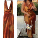 Switch Chic Tie-Dye Halter Dress for Elegant Evenings 2 image